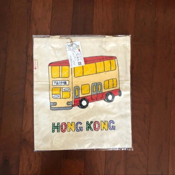 Hong Kong Canvas Eco Friendly Natural Cotton Tote Bag brand new - Picture 6 of 9